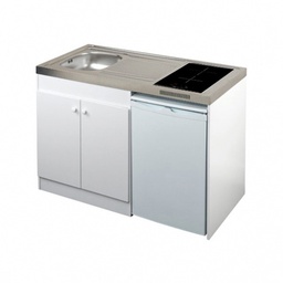 [21250] ENSEMBLE MEUBLE DE CUISINE, EVIER+FEUX+REFRIGERATEUR