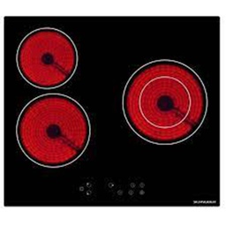 [20484] TABLE DE CUISSON VITROCERAMIQUE 60CM TOUCHES SENSITIVES 3 FOYERS NOIR