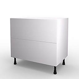 [21412] MEUBLE BAS ANGLE 105 AVEC ETAGERES LARICE BLANCO