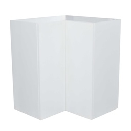 [21418] MEUBLE HAUT ANGLE 60X60 2 PORTES H72 LARICE BLANCO