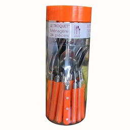 [20774] MENAGERE M24 TROQUET ORANGE VIF 165C POT PET