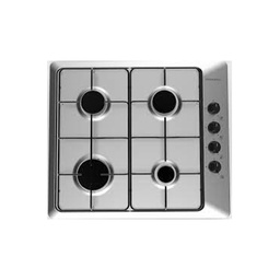 [20833] TABLE DE CUISSON GAZ EMAIL 60CM MANETTES LATERALES 4 BRULEURS INOX