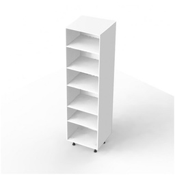 [20908] CAISSON 1/2 COLONNE 60 HT1296 BLANC
