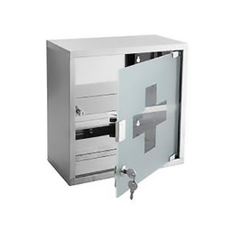 [21726] ROMA ARMOIRE METAL CHROME BROSSEE 30X30X15