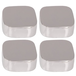 [21847] FIXATIONS MIROIRS CARREES COINS ARRONDIS CHROMEES