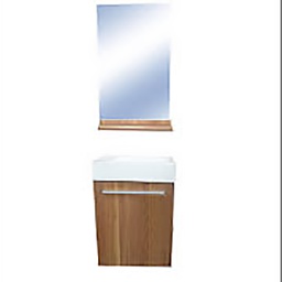 [25013] MEUBLE DE SALLE DE BAIN 400X220X600 AVEC MIROIR 400X80X600