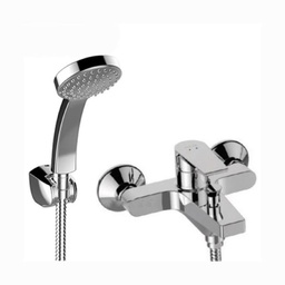 [22160] MITIGEUR BAIN DOUCHE COMPLET AVEC GARNITURE ET SUPPORT CHROME TAUT