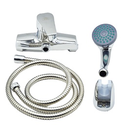 [22260] MITIGEUR DE DOUCHE CHROME COMPLET AVEC ACCESSOIRES FLEXIBLE POMME ET SUPPORT