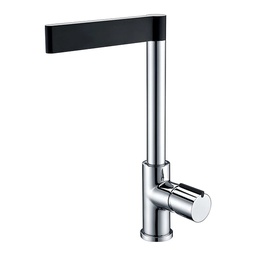 [21437] MITIGEUR EVIER BLACK STEEL CHROME - NOIR