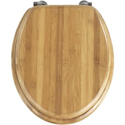 [22514] ABATTANT WC BAMBOU MARRON FONCE 34X41CM
