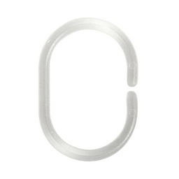 [22573] ANNEAUX POUR RIDEAUX 12P PETIT TRANSPARENT