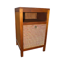 [24504] AMOIRE TECK AVEC PANIER A LINGE 45X75X40 CM