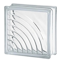 [22717] BRIQUE DE VERRE EUROPEEN 190X190MMX80MM MIDARC