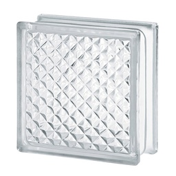 [22721] BRIQUE DE VERRE EUROPEENNE L.190 X L.190 X EP.80MM INCA