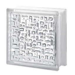 [22722] BRIQUE DE VERRE EUROPEEN 190X190MMX80MM MAYA