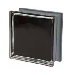 [22726] BRIQUE DE VERRE EUROPEENNE L.190 X L.190 X EP.80 MM NERO Q19