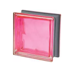 [22728] BRIQUE DE VERRE EUROPEENNE L.190 X L.190 X EP.80 MM MAGENTA Q19