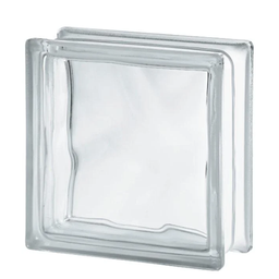 [22729] BRIQUE DE VERRE EUROPEENNE L.190 X L.190 X EP.80MM WAVE