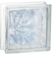 [24586] BRIQUE DE VERRE EUROPEEN 190X190MM EP 80MM DIAMANT NUAGEE