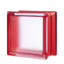 [22743] BRIQUE DE VERRE COULEUR EUROPEEN MINI CHERRY 14,6X14,6X8CM