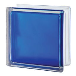 [22753] BRIQUE DE VERRE EUROPEEN MATTY BLUE WAVE 19*19*11