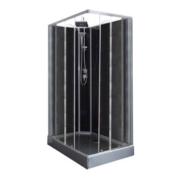 [22825] CABINE DE DOUCHE HYDROMASSANTE MAYLINE 120X80 AVEC RECEVEUR GRIS