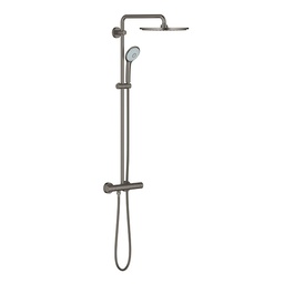 [24691] COLONNE DE DOUCHE COMPLET THERMOSTATIQUE AVEC TETE 310MM FINITION GRAPHITE BRILLANT