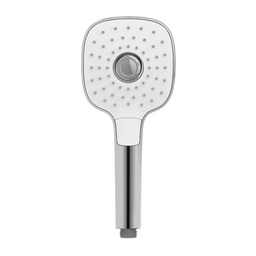 [22988] POMMEAU DE DOUCHE POWERBOOST D120MM/3 CARRE CHROME/BLANC