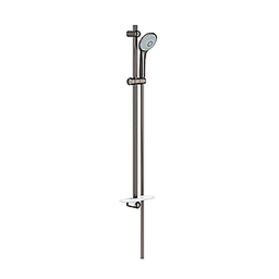 [23020] DOUCHETTE AVEC BARRE ET PORTE SAVON FINITION GRAPHITE