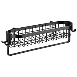 [23221] ETAGERE AVEC CROCHETS CLASSIC PLUS NOIR 35X10,5X12,5CM