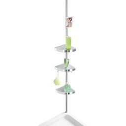 [23232] ETAGERE TELESCOPIQUE BRILLANTE 3 ETAGES 27.5X70 - 260X20CM