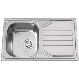 [21302] EVIER INOX ENCASTRABLE 1B+1D 770X500X0,8MM