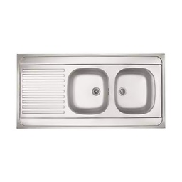 [21299] EVIER INOX A POSER 2B+1D 1200X500X0,5MM