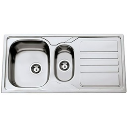 [21303] EVIER INOX ENCASTRABLE 2B+0D 970X490X0,8MM