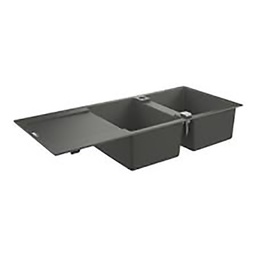 [21154] EVIER COMPOSITE K500 /2 BACS AV EGOUTTOIR 1160X480MM GRIS GRANITE