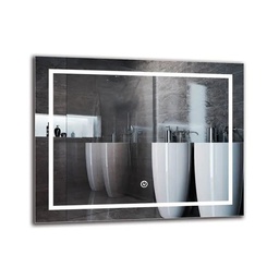 [25054] MIROIR LED AVEC CONTOUR BLANCHE INTERRUPTEUR TACTILE 450X1400MM