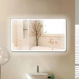 [25055] MIROIR LED AVEC CONTOUR BLANCHE INTERRUPTEUR TACTILE 800X1200MM