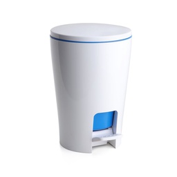 [25234] POUBELLE A PEDALE DIABOLO BLANC – BLEU 5 LITRES