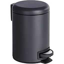 [23625] POUBELLE A PEDALE LEMAN NOIR MAT 3L