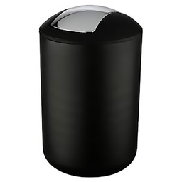 [25238] POUBELLE COUVERCLE OSCILLANT BRASIL NOIR14 X 14 X 21 CM 2L