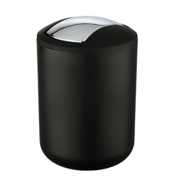 [23636] POUBELLE A COUVERCLE OSCILLANT BRASIL S NOIR 2L