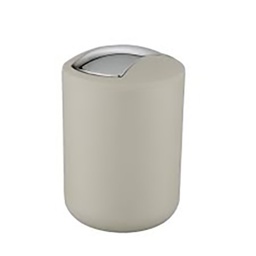 [23637] POUBELLE A COUVERCLE OSCILLANT BRASIL S TAUPE 2L