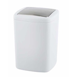 [23641] POUBELLE INCASABLE BARCELONA 8,5L BLANC 20.5X28.5X20.5CM