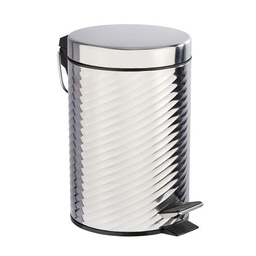 [23642] POUBELLE A PEDALE SPIRO INOX BRILLANT 3L