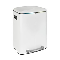 [21175] POUBELLE EASY CLOSE 2X20LL PRIMO BLANC