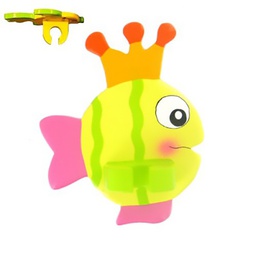 [25158] PORTE BROSSE POISSON JAUNE TRANSLUCIDE