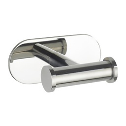 [23808] PORTE MANTEAU TURBO-LOC OREA ARGENTE BRILLANT 10X4,5X6,5CM