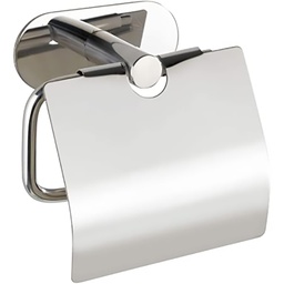 [23867] PORTE PAPIER TURBO-LOC OREA ARGENTE BRILLANT 16X7CM