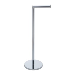 [23888] PORTE PAPIER WC SUR PIED EN INOX BRILLANT