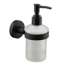 [23938] PORTE SAVON LIQUIDE AVEC SUPPORT NOIR MAT